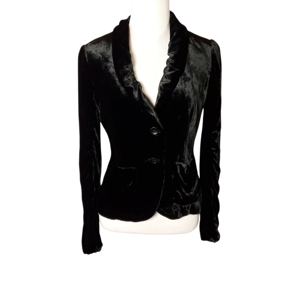 Theory Black Velvet Jacket Whimsigoth Romantic Academia Victorian Steampunk  0